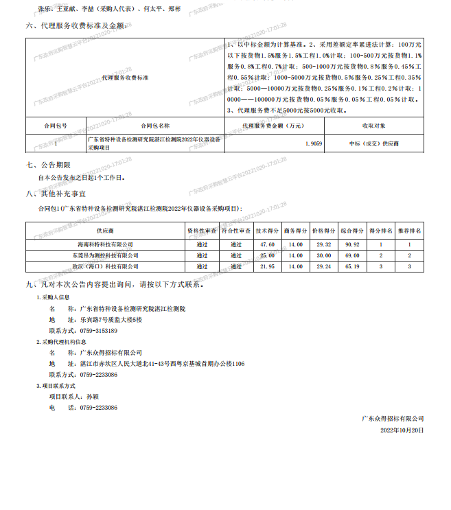 2022年湛江檢測(cè)院檢驗(yàn)檢測(cè)儀器設(shè)備采購項(xiàng)目【項(xiàng)目編號(hào)：ZDZJ22-Z21134】中標(biāo)公告(圖2)